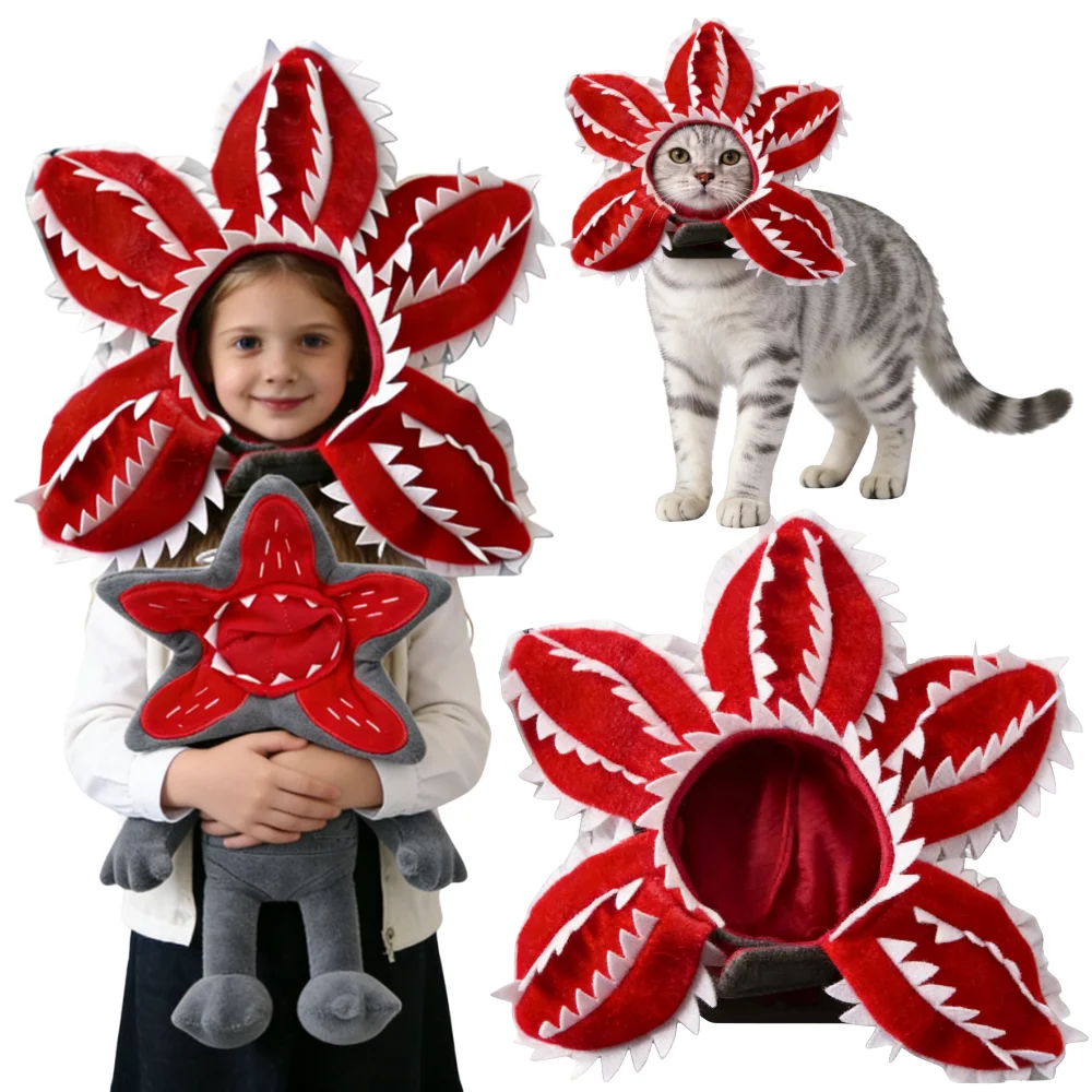 NUEVO Sombrero de Personajes de Dibujos Animados 2026, Disfraz de Mascota, Lindo Sombrero de Personajes de Dibujos Animados como Eleven y Demogorgon, Accesorio de Halloween, Regalo para Niños