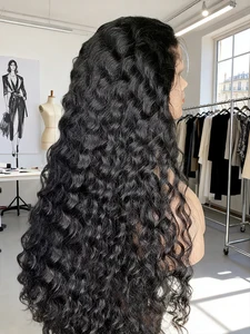 Brazilian Human Hair Deep Wave 13x6 HD Lace Frontal Wig 40 30 Inch 220%