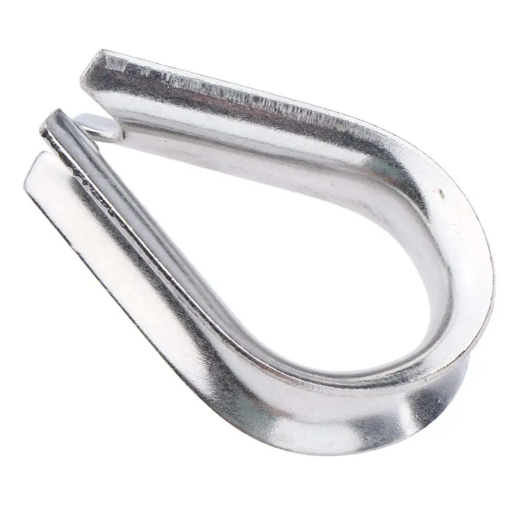 Boat 12mm Stainless Steel Wire Rope Eyelet Thimble Hard Eye Protection