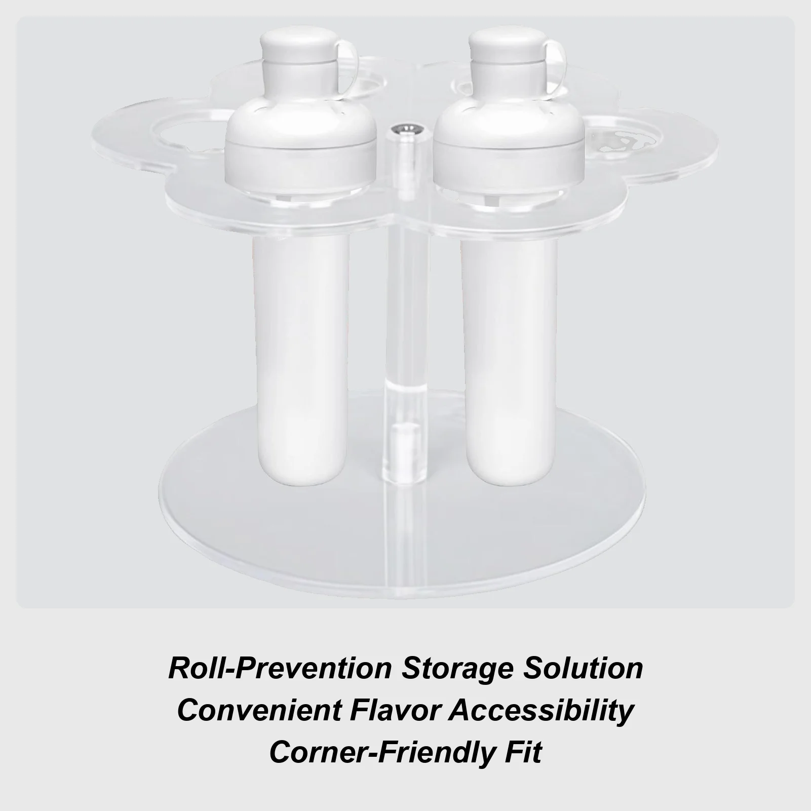 

Держатель для ароматических картриджей, акриловая прозрачная полка с 6 отверстиями, круглая опора, держатель для ароматических картриджей для бутылки с водой, путешествий, дома, кухни