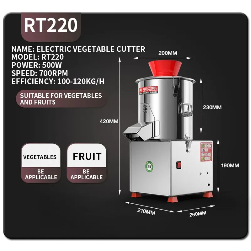 Multi-função cortador de alimentos máquina de corte de legumes elétrico chili carne vegetal máquina de enchimento chopper cortador de alho 120 kg/h