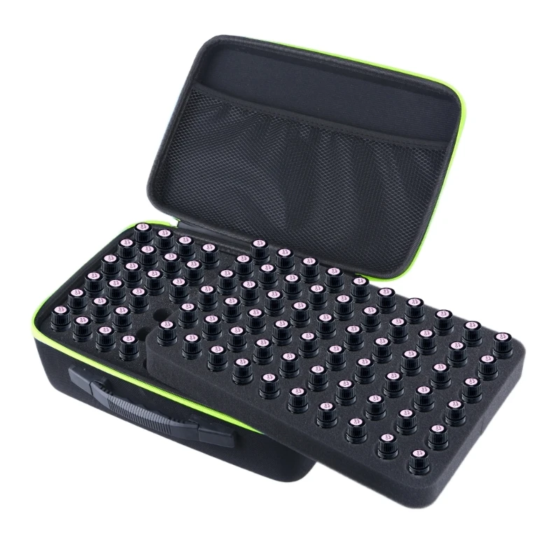 

Functional Essential Oils Carrying Case Holds 120 Grids for Roller Bottles Storage Bag Hard Shell for Travel