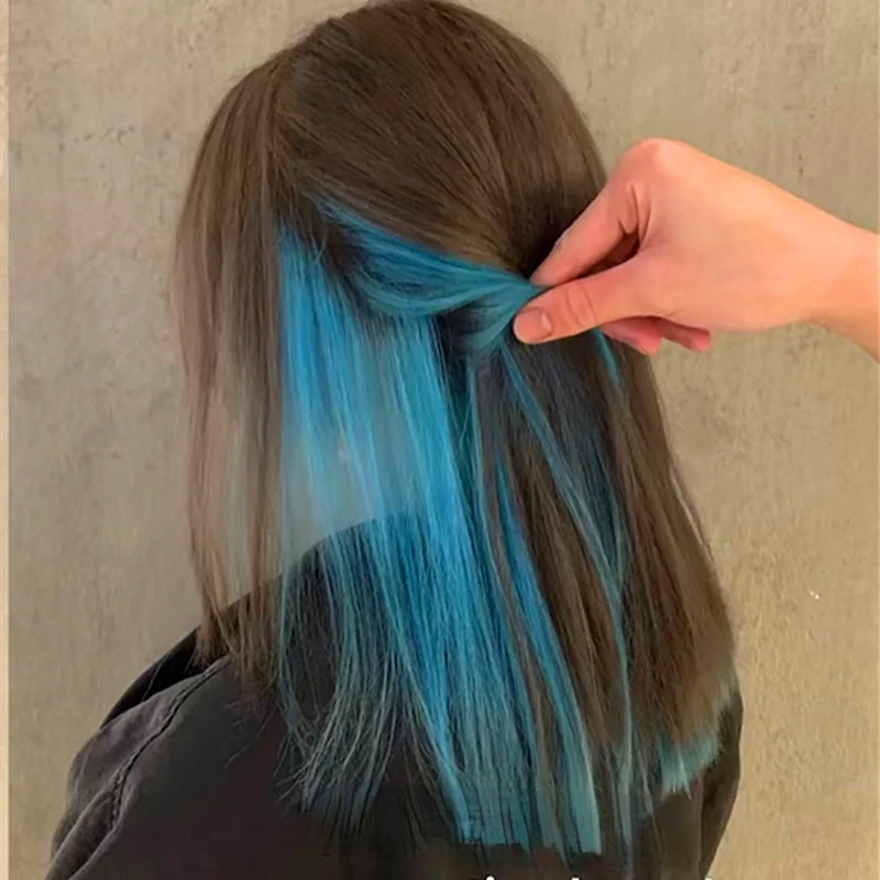 Synthetic Hair Styling Clip Heat Resistant Long Straight Hair Extensions Solid Color Styling Clip Women Girls Hair Style Tools