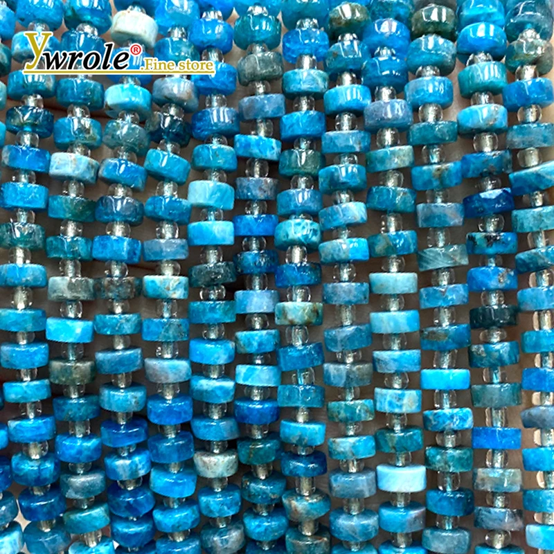 

Natural Stone Rondelle Gemstone Apatite 3x6mm Loose Spacer Beads for Jewelry Making Diy Necklace Bracelets Charms Accessories