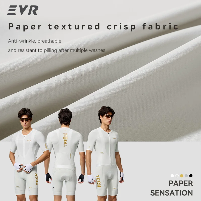 EVR Spring and Summer Men's Cycling Jersey Long Sleeve Cycling Shirt Men's Quick-Drying Breathable Road Mountain Cycling Top