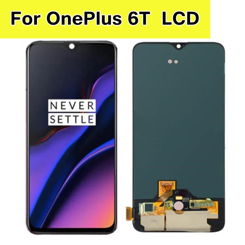 

OLED For OnePlus 6T LCD Touch Screen Digitizer Assembly For One plus 6T LCD Display For 1+ 6T A6010 A6013 Screen Replacement