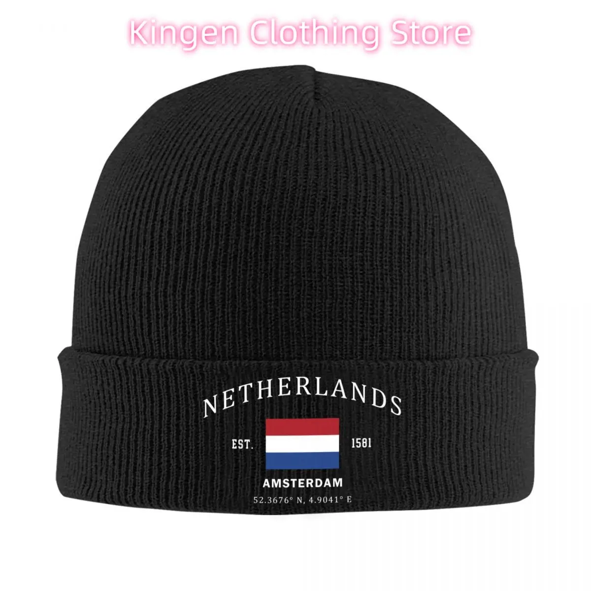 Netherlands Flag Amsterdam Bonnet Hat Hip Hop Knitting Hats Unisex Adult Dutch Patriotic Pride Winter Warm Skullies Beanies Caps