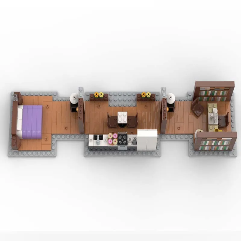 741 قطعة فيلم MOC اللبنات أرضية إضافية للمجموعة 76294 العمارة Diorama تكنولوجيا الطوب جمع اللعب MOC-23479