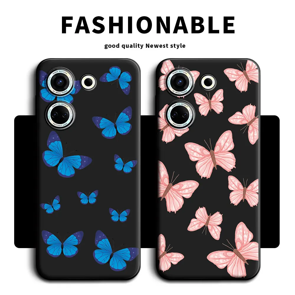 For Tecno Camon 20 Pro 4G 5G Case Soft Silicone Panda Flower Butterfly Couple Boys Girls Phone Case For Tecno Camon20 Back Cover