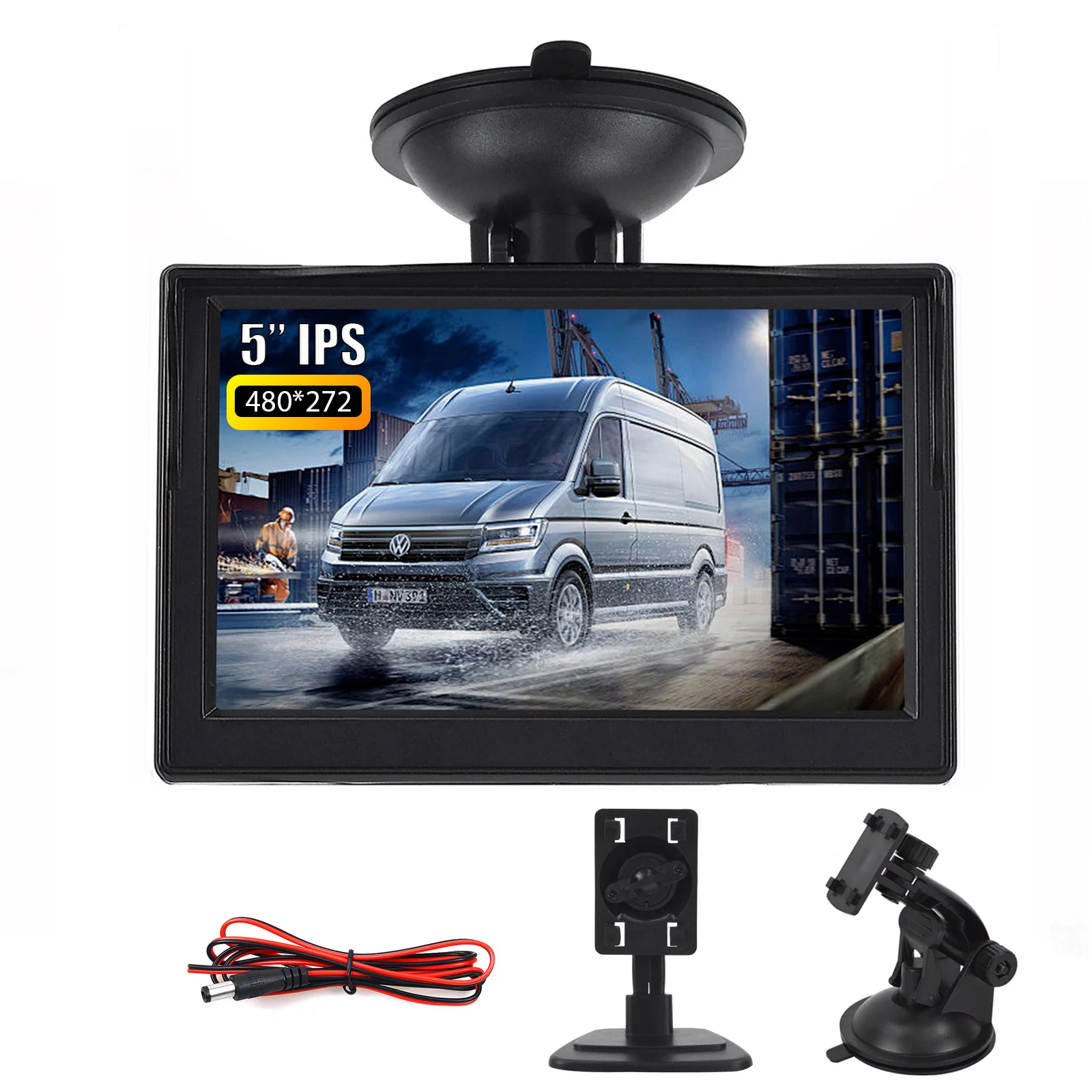 

5 inch IPS car rear view mirror monitor mount bracket 480*272 Digital Screen for Vehicle Truck SUV Parking Backup System kit