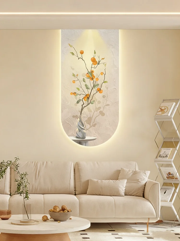 

Modern Luxury Entrance Decoration Painting Beautiful Entrance Decoration Corridor Hanging Painting LED High-end Mural Light
