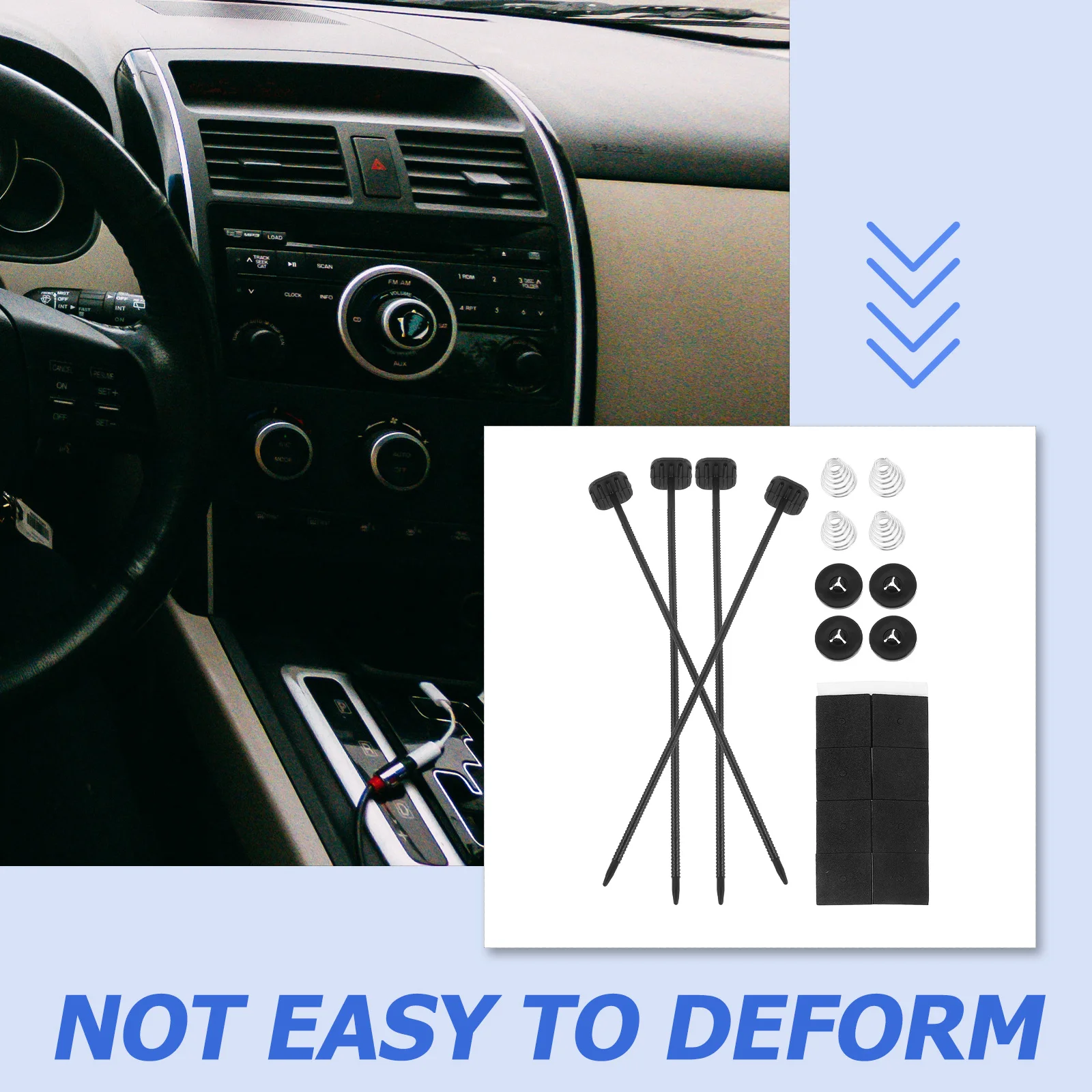 

1Set Radiator Fan Mounting Kit Shock Absorbing Protective Pad High Strength Spring Car Fan Installation Kit Electric Cooling