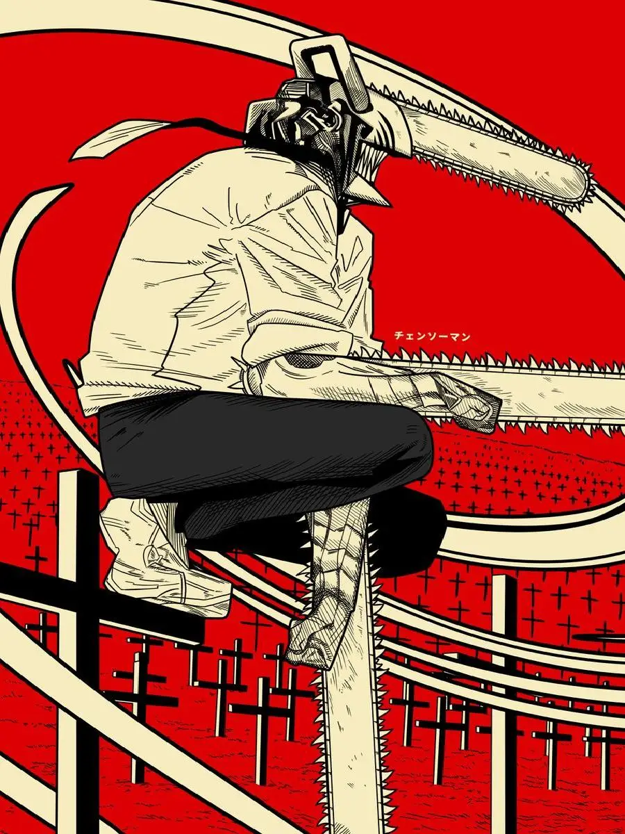 Chainsaw Man Makima Anime Art Poster Print on Canvas Modern Wall Decor for Home Living Room Bedroom
