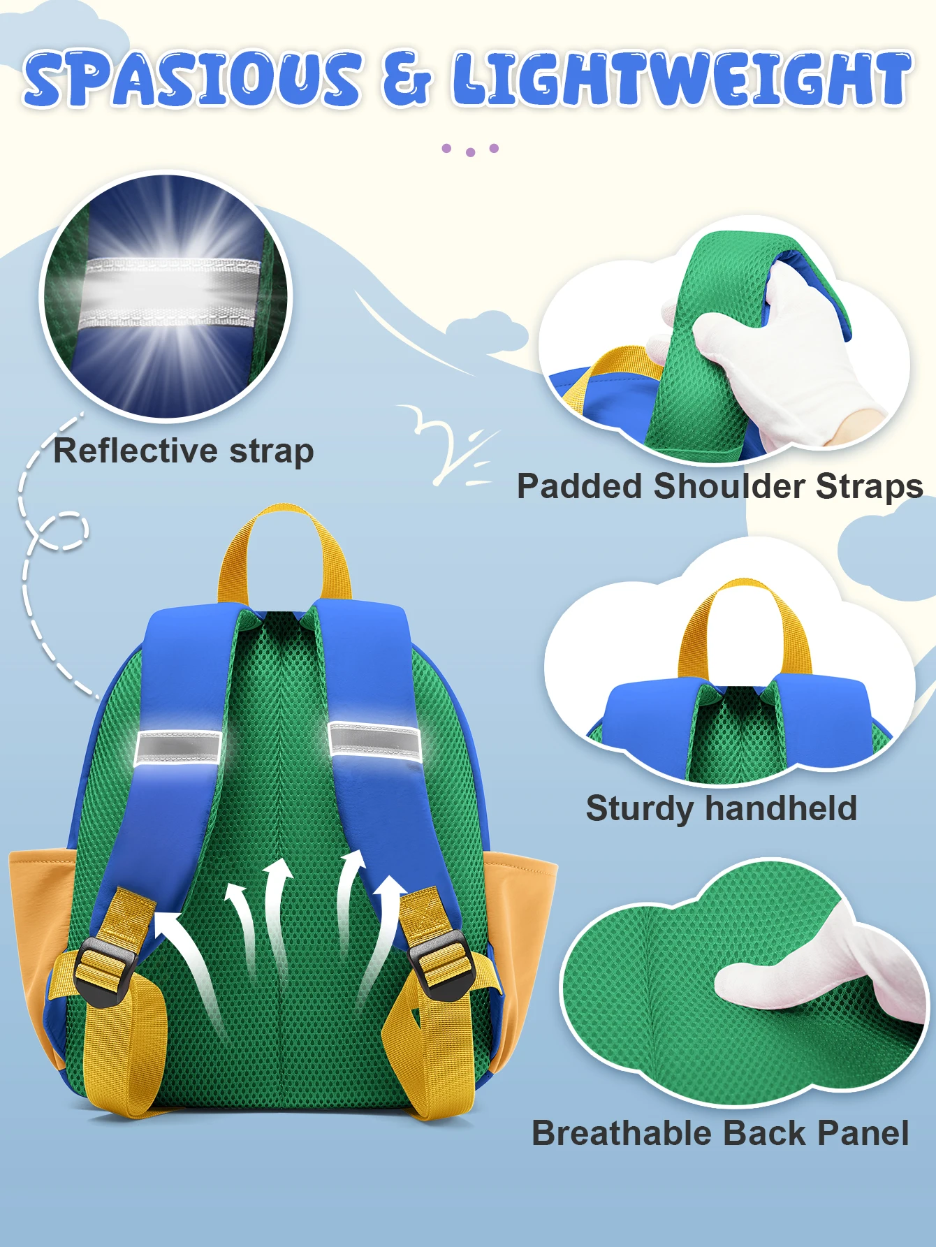 حقيبة ظهر للفتيان والفتيات ، حقيبة مدرسية خفيفة الوزن مقاومة للماء ، مثالية للرعاية النهارية ، مرحلة ما قبل المدرسة ، رياض الأطفال ، المشي لمسافات طويلة والسفر #5