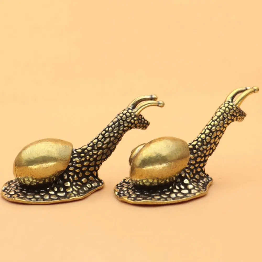 Exquisite Pure Copper Mini Snail Ornament Small Cute Snail Tea Pet Rust-proof Snail Mascot Home