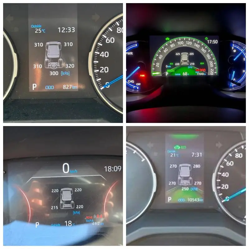 Car TPMS Tyre Pressure Monitoring System Digital LCD Dash Board Display For Toyota Rav4 2019 2020 Xa50 2021-2024