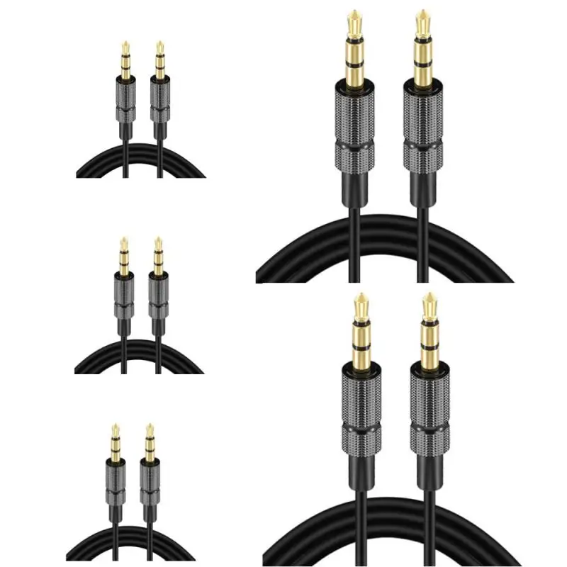 1m 2m 3M Gold Plated 3.5mm To 3.5 mm TRS 3 Pole Aux Cable For Phone Headphone Car Music HIFI Stereo Sound Audio Auxiliary Connec