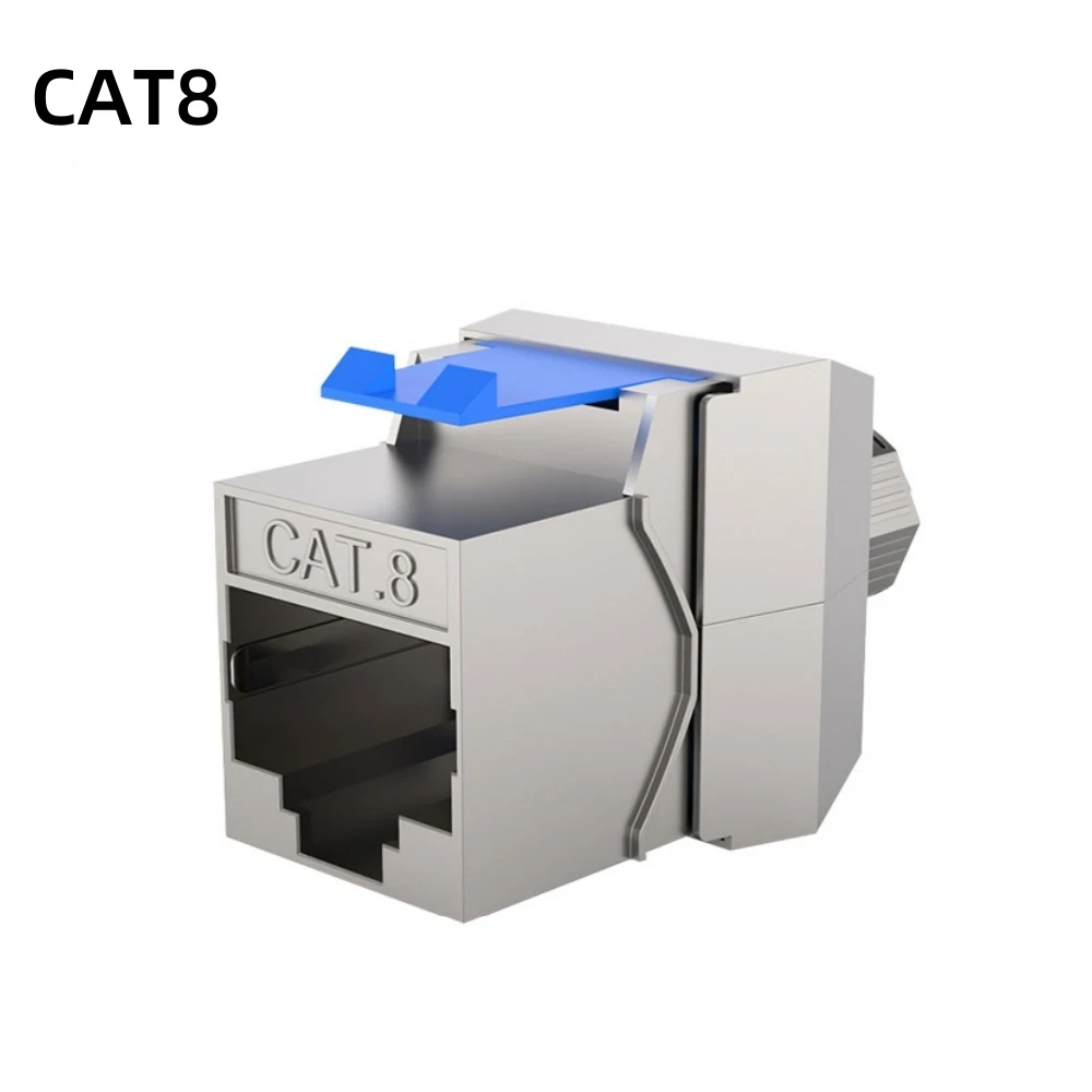 ZoeRax 1pcs RJ45 Shielded cat6A Cat7 Keystone Jack 180 Degree