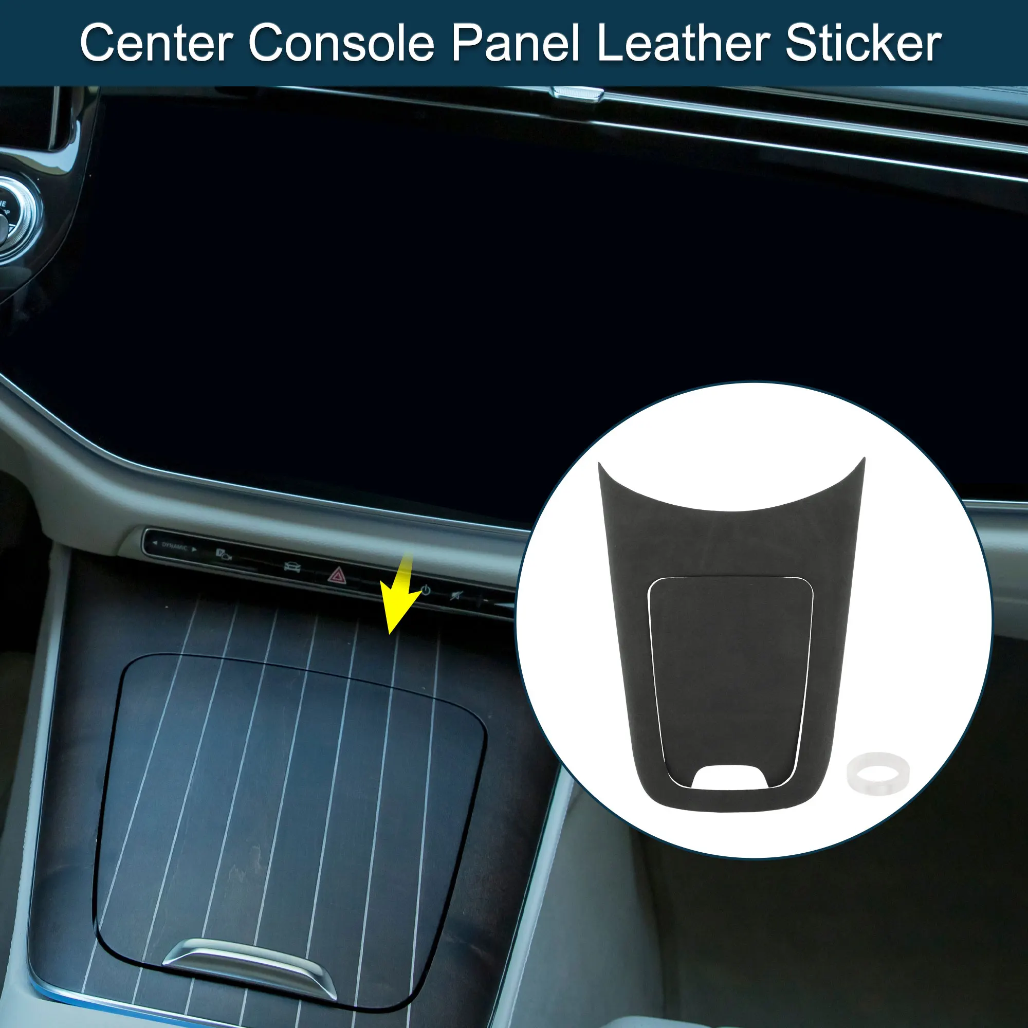 

Наклейка на панель центральной консоли UXCELL для Mercedes-Benz E-Class 2024, матовый черный, 1 комплект