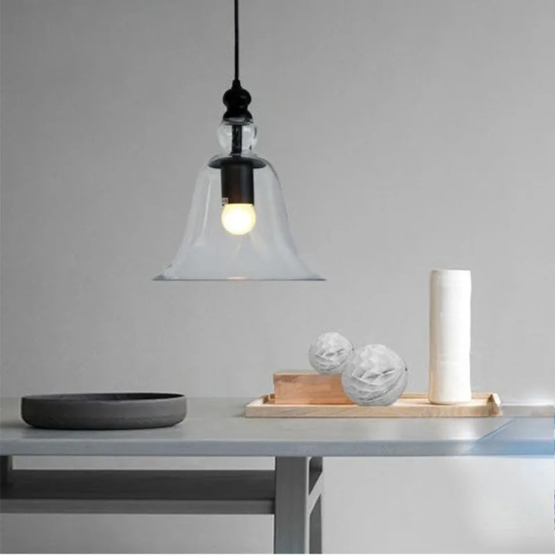 Lámparas Colgantes de Vidrio Minimalistas Nórdicas, Lámparas Modernas con Personalidad para Cafetería, Restaurante, Pasillo, Iluminación Interior