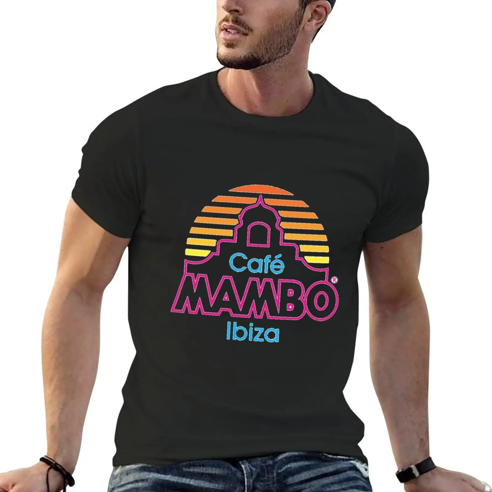 Cafe Mambo Ibiza T-Shirt sweat shirt summer top korean fashion summer tops mens t shirts pack