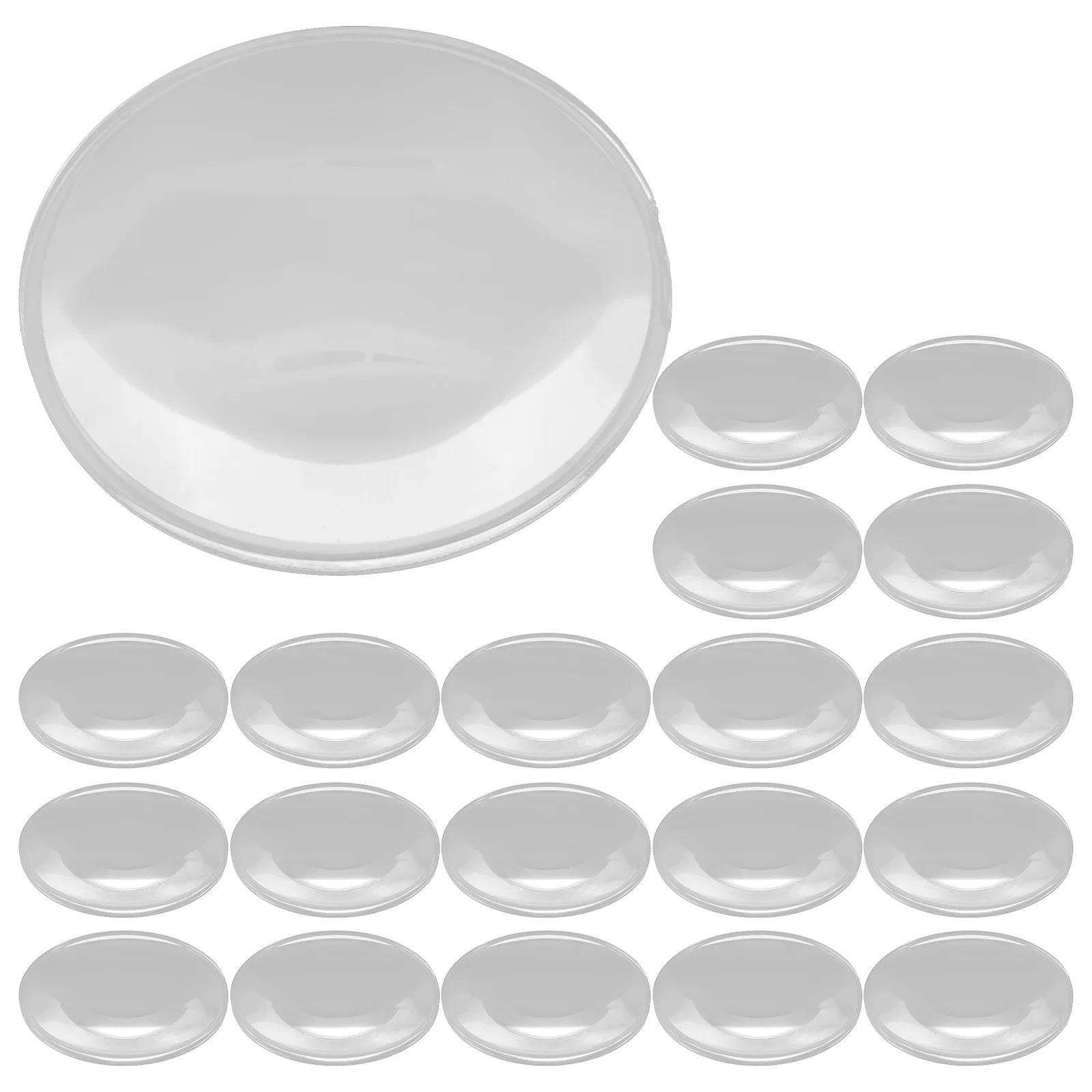 

20Pcs Magnifying Glass Lens Portable Reading Magnifier Set Double Convex for Seniors Jewelry Map Crafts Inspection