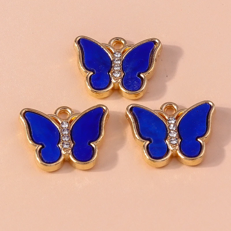 Duarte 20 Teile/los Nette Bunte Emaille Tier Schmetterling Charms Anhänger für Schmuck Machen Ohrringe Halsketten DIY Handwerk Liefert – Detail 7