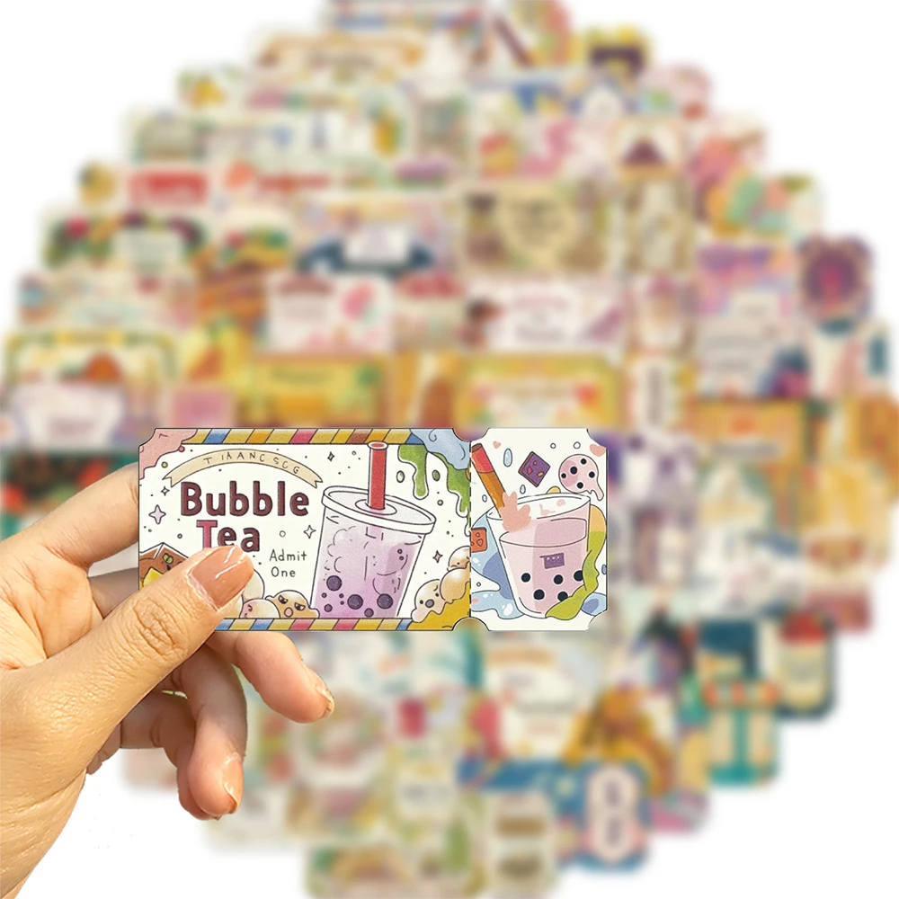 10/30/50 stücke Cartoon Kreative Traum Ticket Aufkleber Lustige Graffiti Aufkleber DIY Schreibwaren Telefon Notebook Laptop Kinder Aufkleber spielzeug