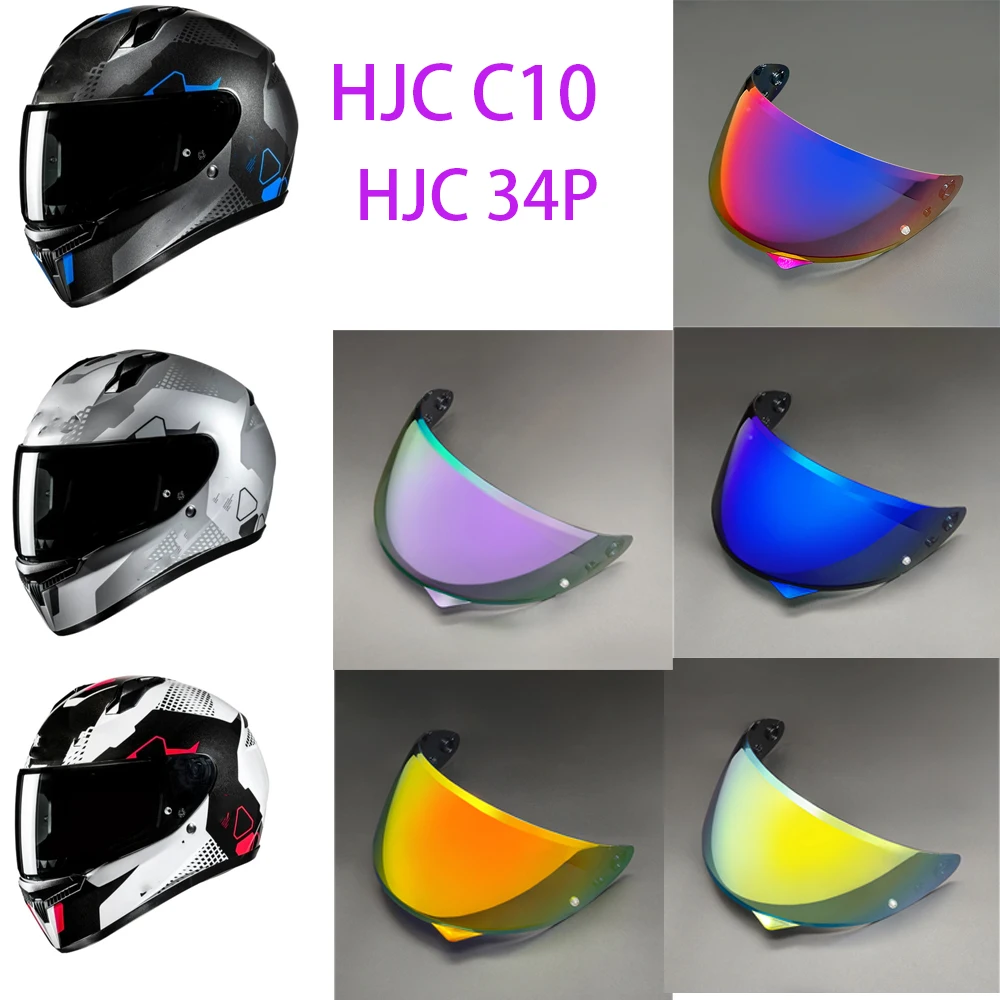 

Козырек для мотоциклетного шлема для HJC C10, замена, защита от УФ-лучей, царапин, пылезащитный ветрозащитный козырек, аксессуары для мотоциклов HJ34P
