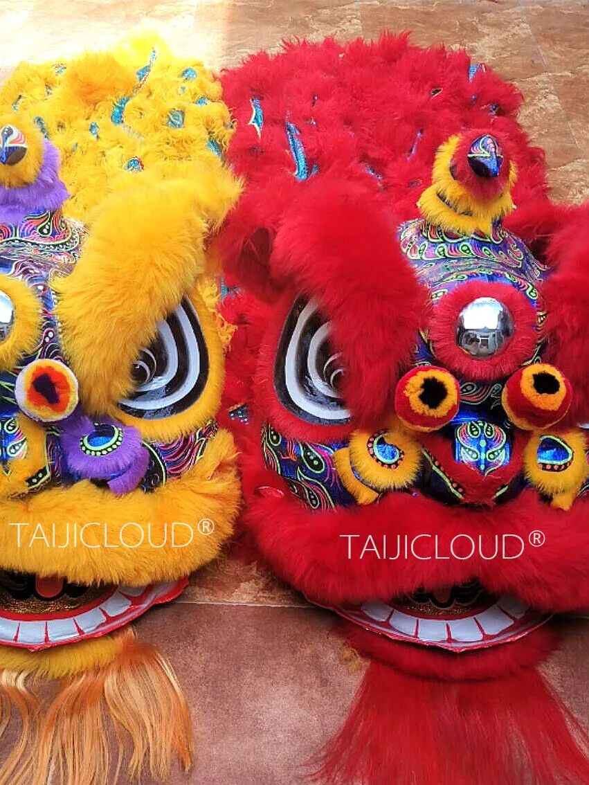 Southern Lion Dance Props for Adults, Double Performance Use, Wool Dragon Lantern, Authentic Lion Awakening Props.