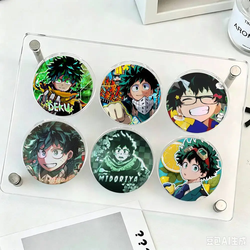 Anime D-Deku M-MHA Brooches    32/44/58MM Customizable Button Pins Cute Funny Creative Badge Jewelry Decor Gifts For Friends