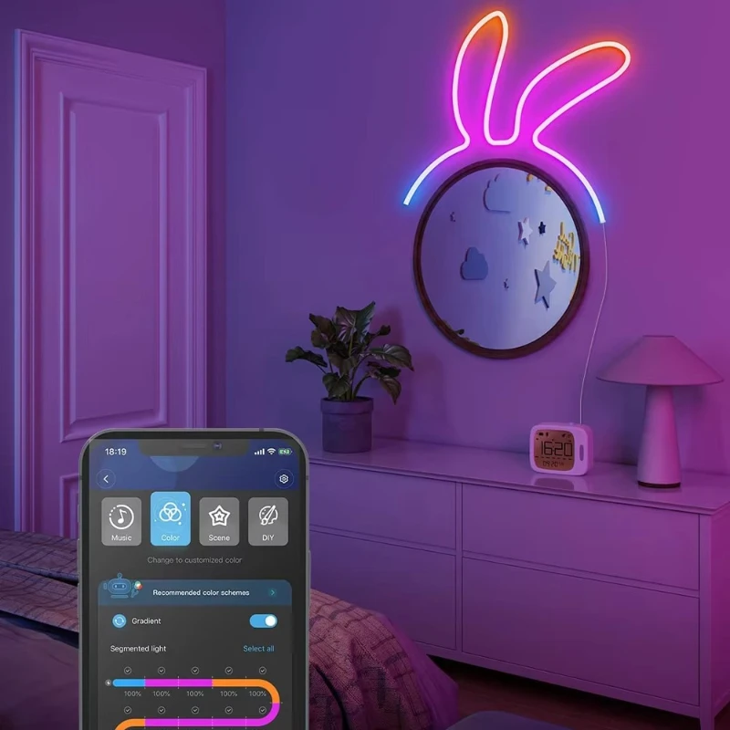 

Smart Neon Light with Light RGB 3M WIFI Tuya Control Light Emitting Diode with GS Certificate