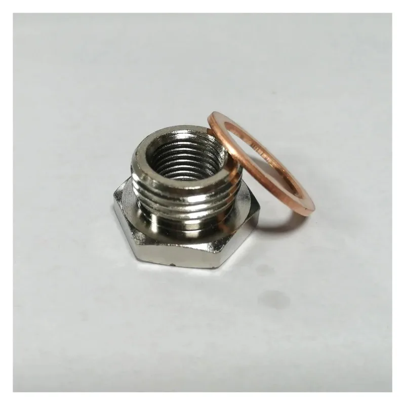 MoModified Car Fuel Filter Adapter, M12X1.25 To M18X1.5 Oil Filter Connector Screw with Copper Washer