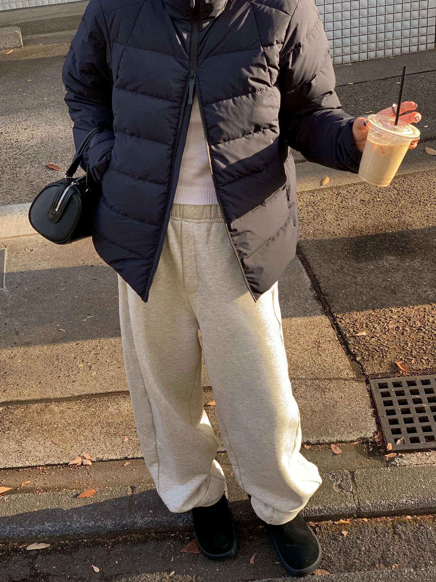 

Rimefrost 25W Women's Knitted Trousers with Pockets Mixed Wool Cotton Blend Long Straight Loose Fit Winter Fashion Commute