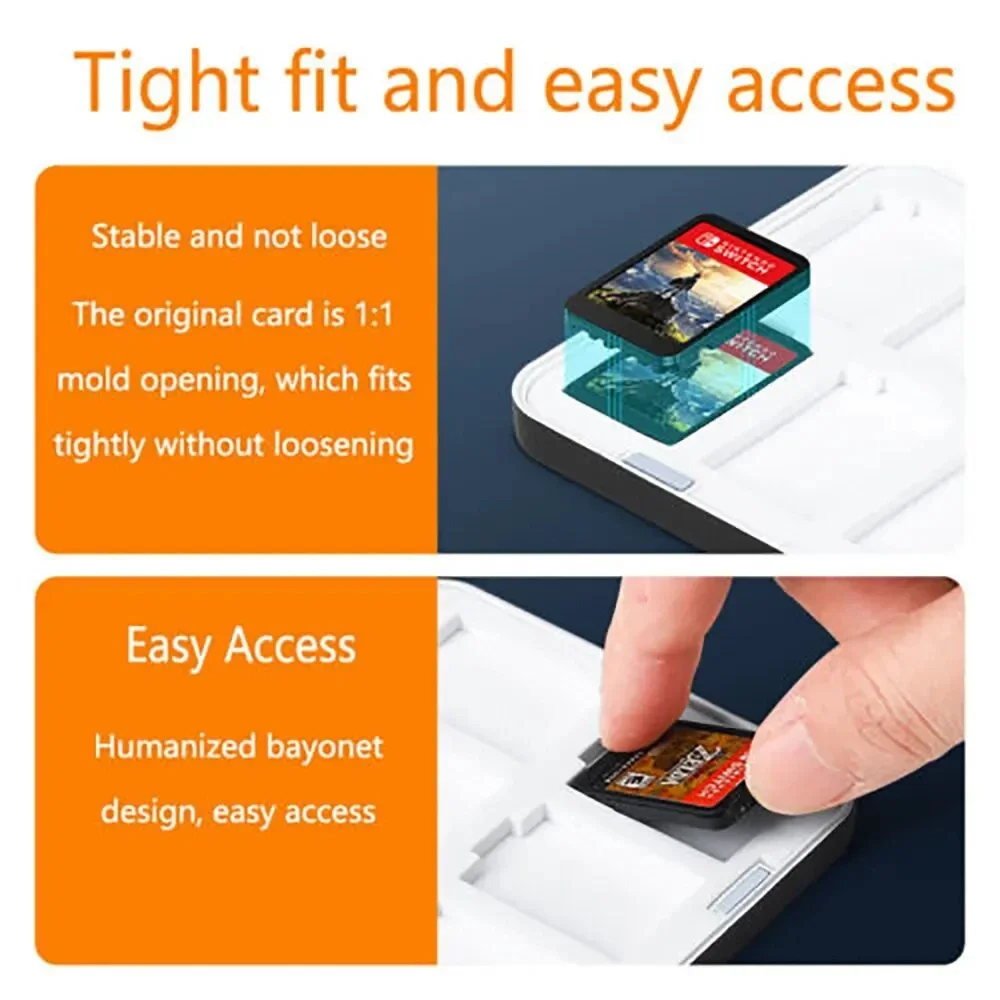 24-in-1-Spielkartenetui für Switch/Switch OLED-Patrone, Aufbewahrungsbox, Chip-Halter-Abdeckung