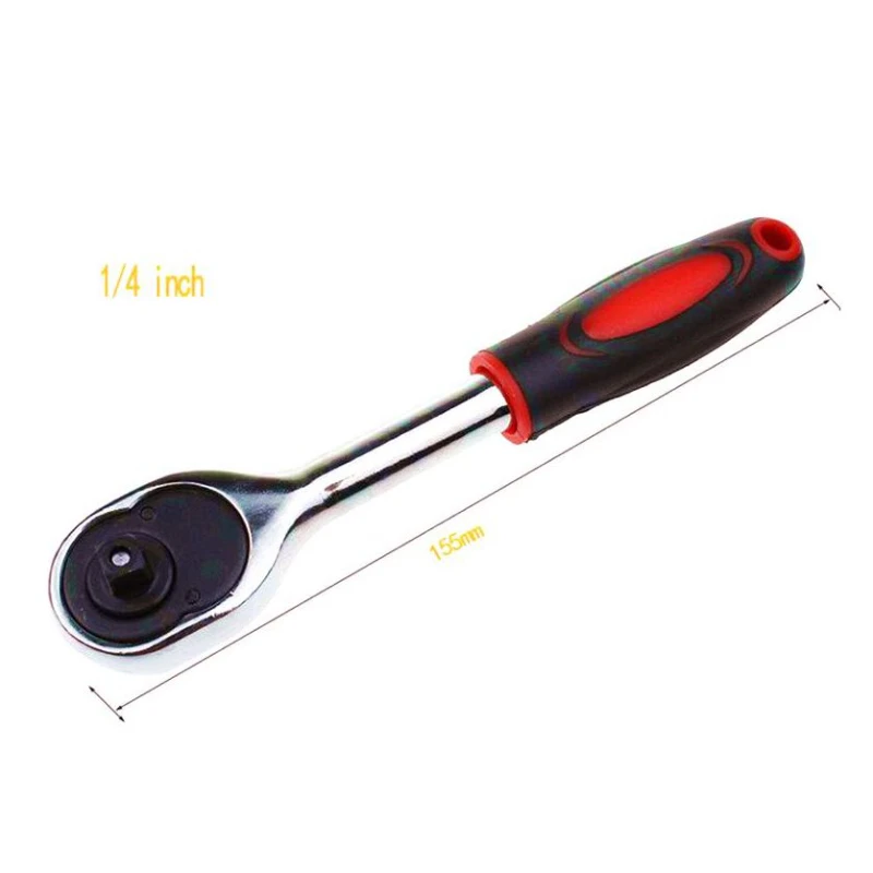 Imagem -03 - Conjunto de Combinação de Aço Carbono para Reparo Automotivo Chave Soquete Chave Inglesa Chave de Fenda Doméstico Motocicleta 46 Pcs