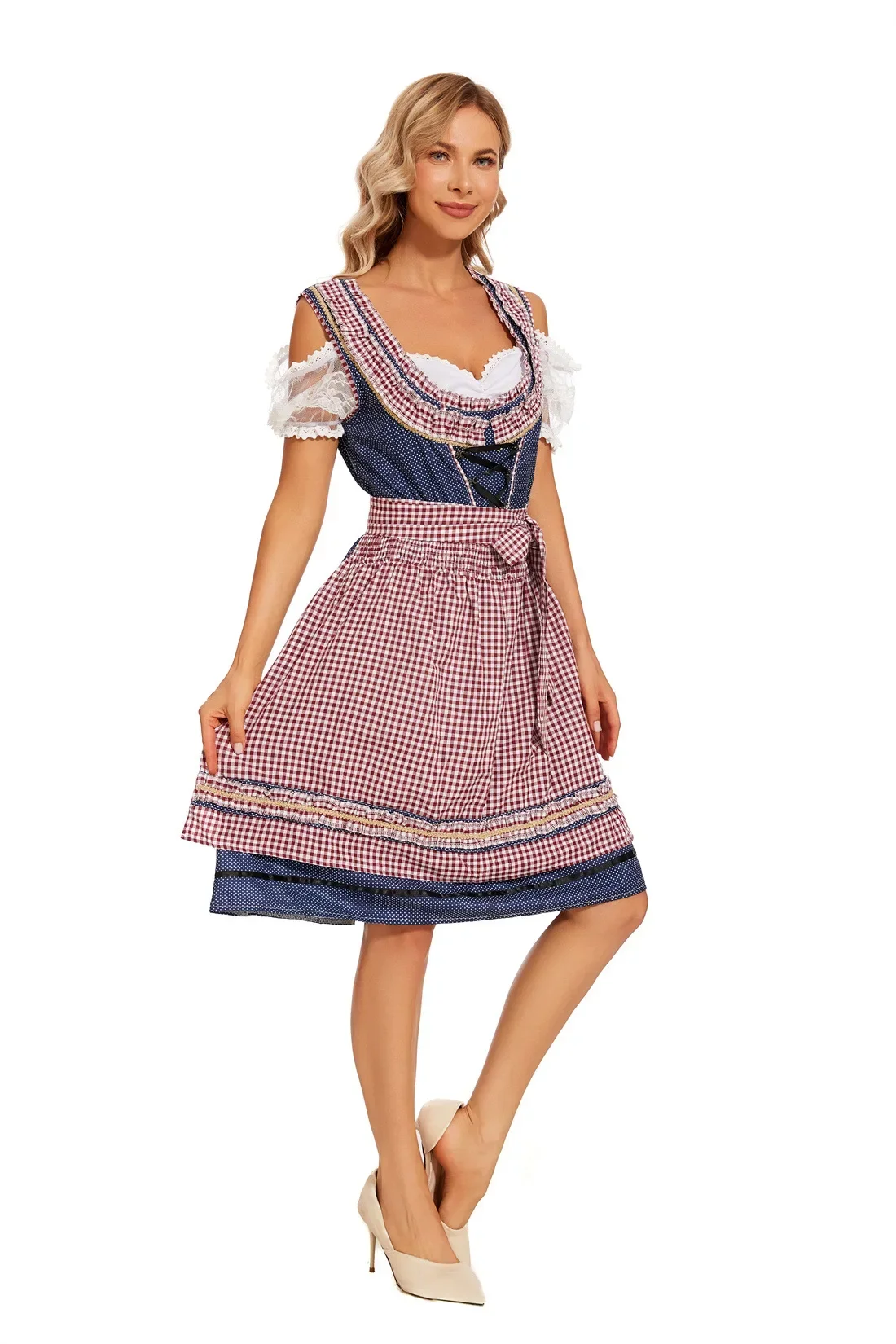 German Bavarian Oktoberfest Costume Beer Skirt Women's National Costume Traditional Festive Outfit for Parties