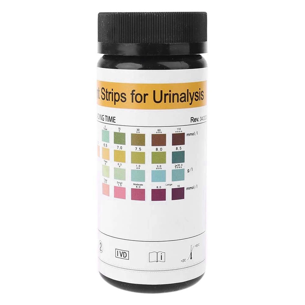 VANSFUL-Prueba de orina in Vitro, 4 artículos de prueba: glucosa, PH, proteína, cetona, tira de prueba de muestras de orina corporal, papel de prueba profesional