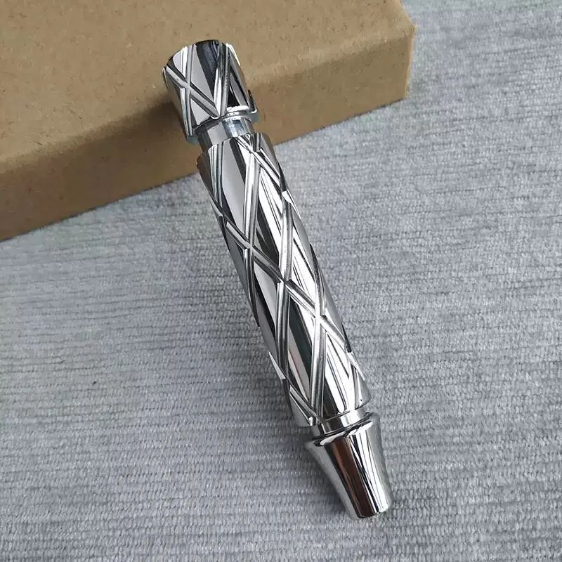 Everbright Store Vintage Safety Razor Spiral Handle Titanium Hand Polished Razor Bar