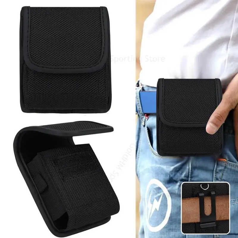 

For Xiaomi Mix Flip 5G Flip Case Phone Pouch For Doogee Flip X Belt Clip Oxford Cloth Waist Bag Cover For ZTE nubia Flip Fundas