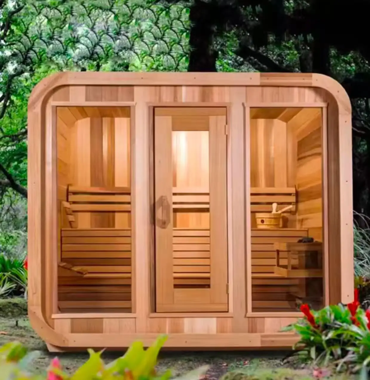 Настройка. Горячая продажа традиционной уличной большой сауны