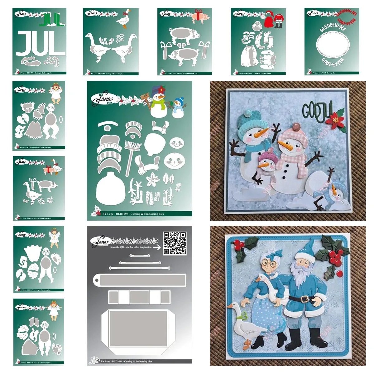 New 2024 Christmas Merry Pig Duck Angel Snowman Metal Cutting Dies Making DIY Home Gift Greeting Card Scrapbooking Decor Stencil