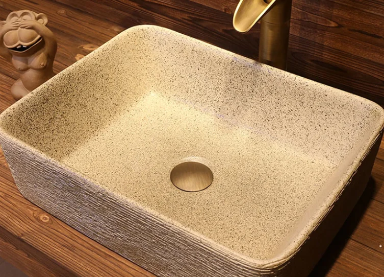 Professional Best Price Of Rectangle Artificial Stone Solid Surface Countertop One Piecee Face Hand Wash Basin For Bathroom