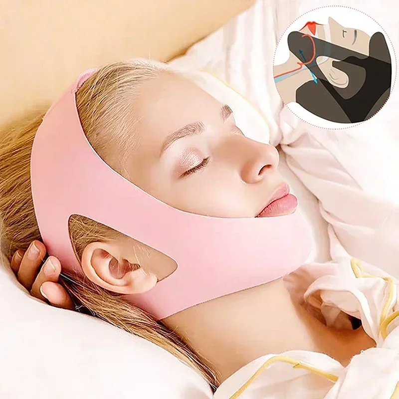 Adjustable Anti Snoring Strap Mouth Breathe Correction Chin Strap Mouth Guard Treatment Relieve Snore Improve Sleeping Tools