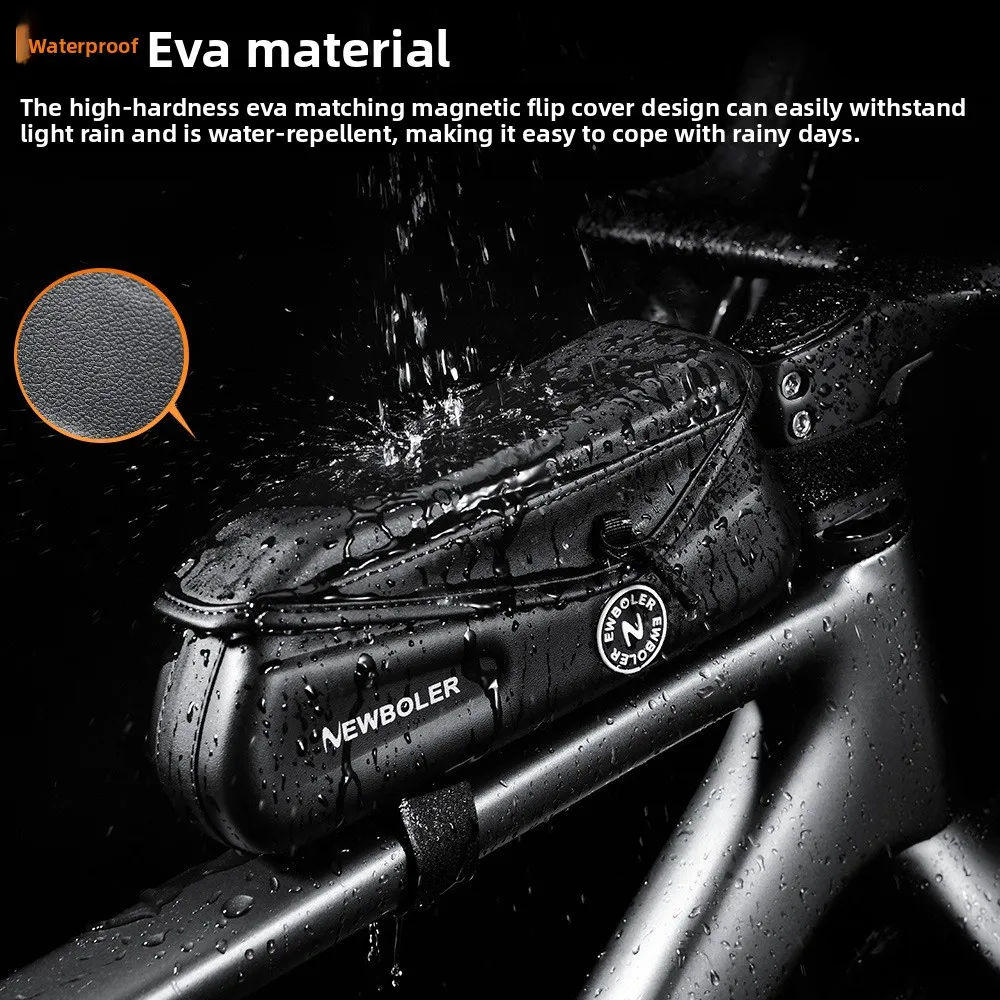 

Waterproof Hard Shell Bicycle Top Tube Bag Clamshell Front Beam Bag for Road Mountain Bike Cycling Equipment