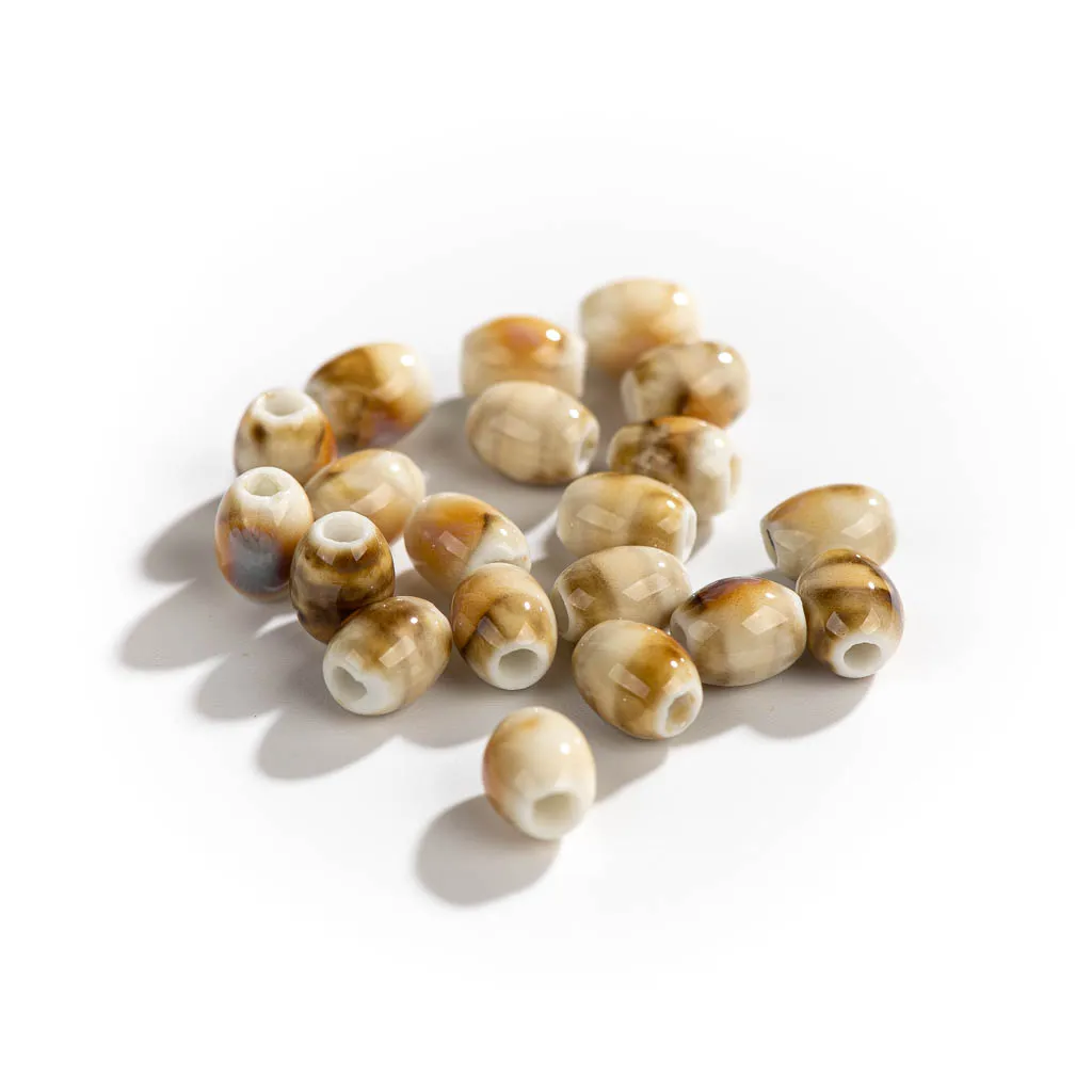 8#50pcs Small Barrel Shape Kiln Color Ceramic Beads Handmade Jewelry Making Bulk Wholesale Jewellery Bijoux Boho #XN329