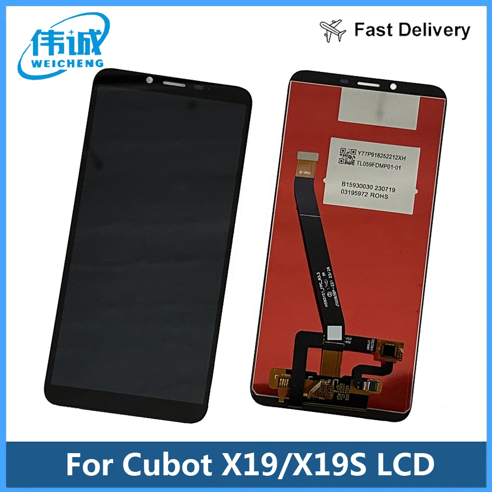 5.93 inch CUBOT X19 LCD Display+Touch Screen Digitizer Assembly 100% Tested LCD+Touch Digitizer For CUBOT X19S Sensor LCD TP