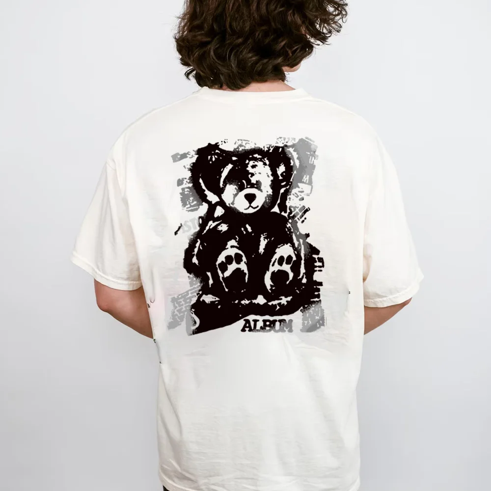 6pcs Trendy Bear Feather Sunset Alphabet DIY Heat Transfer Stickers For Clothing Textiles