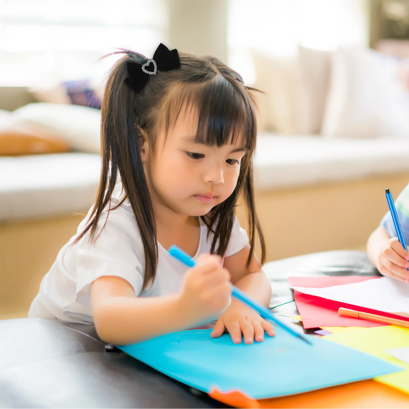 1Pair Girls Bow Hair Clips Velour Metal Soft Scalp Friendly Non Slip Hair Accessories for Teens Kids Daily Formal Use