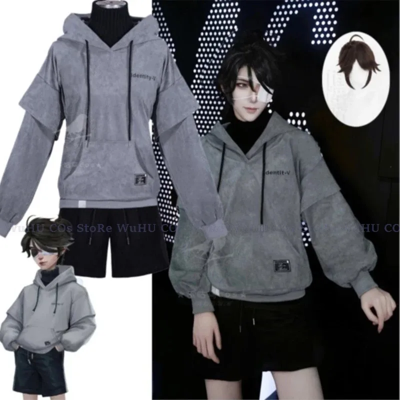 

Game Identity V Luca Balsa Prisoner Cosplay Costume Esports Hoodie Daily Uniforms Luca Balsa Wig Men Halloween Party Cos Suit